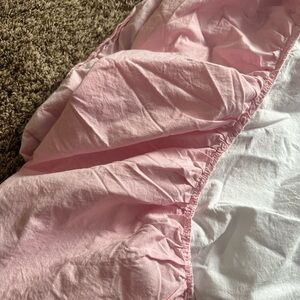 Pink twin size Bedskirt